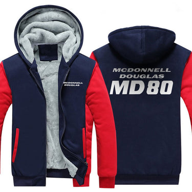 MCDONNELL DOUGLAS MD 80 DESIGNED ZIPPER SWEATER THE AV8R